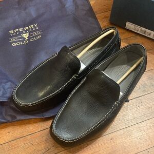 Sperry Gold Cup Black Driving Mocs 11.5 Wide